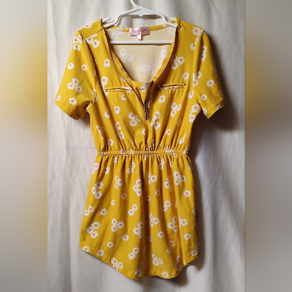 Yellow Floral Girls Dress